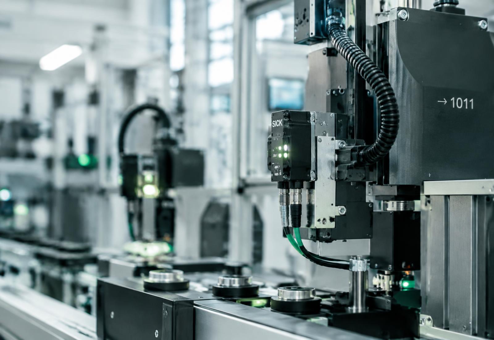 Industrial IoT sensors on connected machinery
